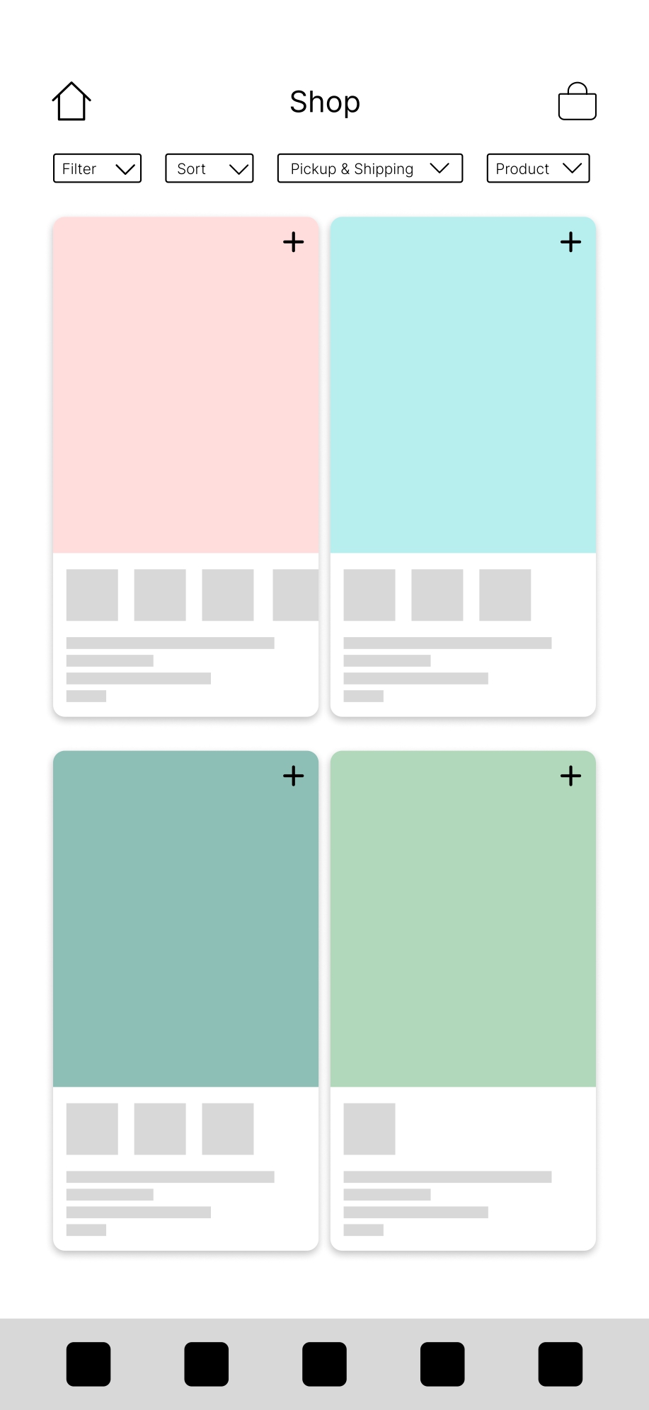 Shop screen before