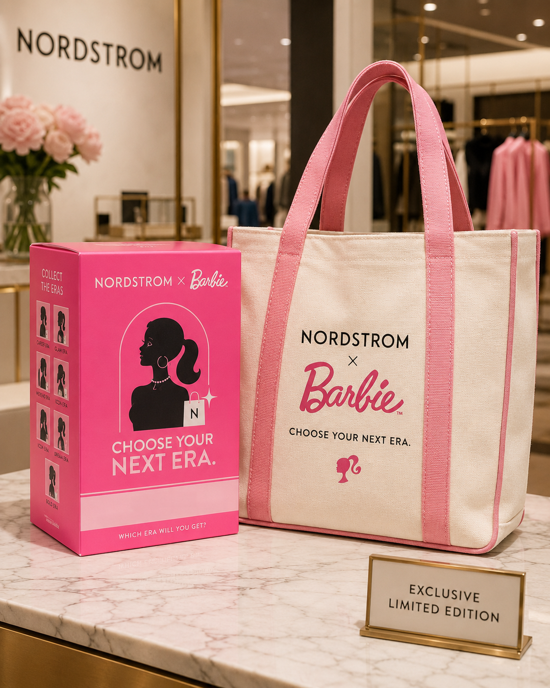 Nordstrom × Barbie totes
